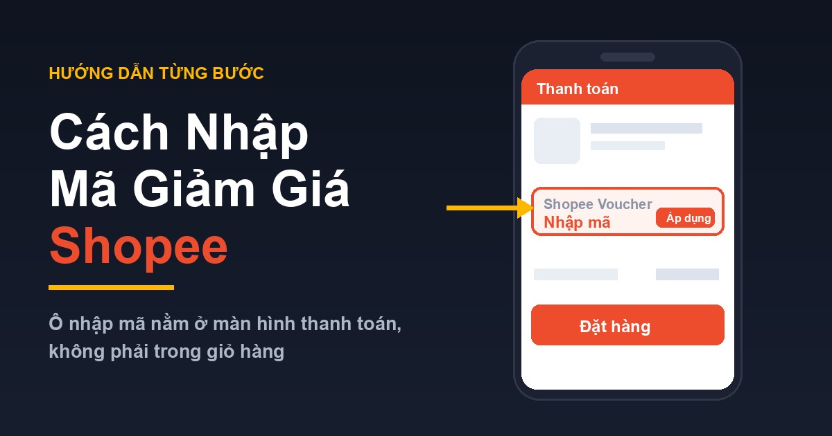 Cách nhập mã giảm giá Shopee trên app và web