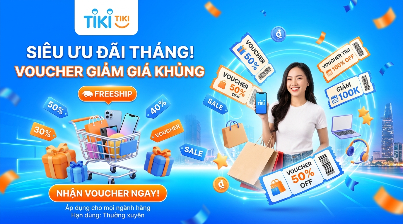 Mã Giảm Giá Tiki Tháng 8/2026