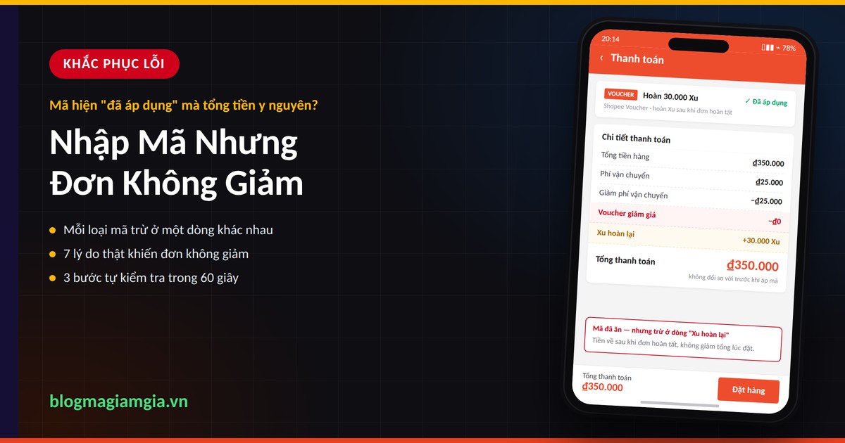 Nhập Mã Shopee Không Giảm