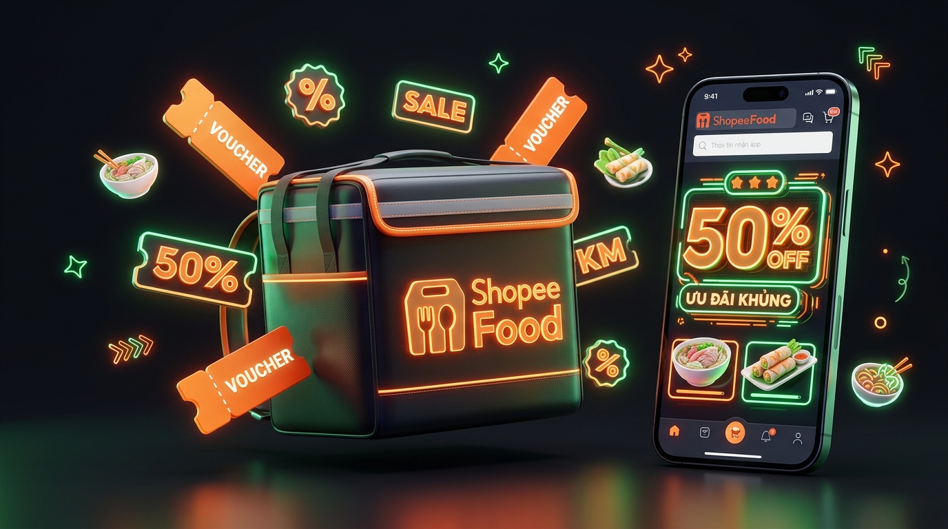 Mã ShopeeFood hôm nay giảm 50%